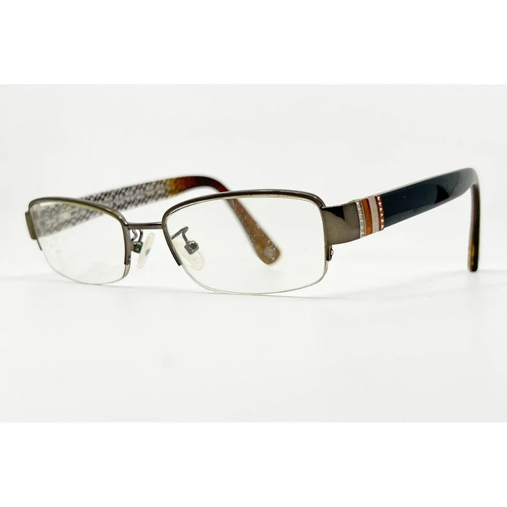 Coach Eyeglasses Women Dark Silver Black Rectangular HC 5027B Cecily 50-17-135